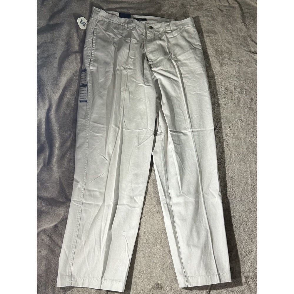 NWT Vintage Bugle Boy Men's Khaki Pants 36x30 Comfort Fit Plain Front
